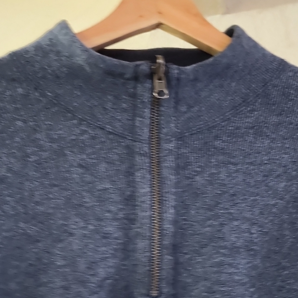 Daniel Cremieux Charcoal Quarter Zip-Up Sweater 100% Cotton Grown Man Attire - Picture 6 of 7